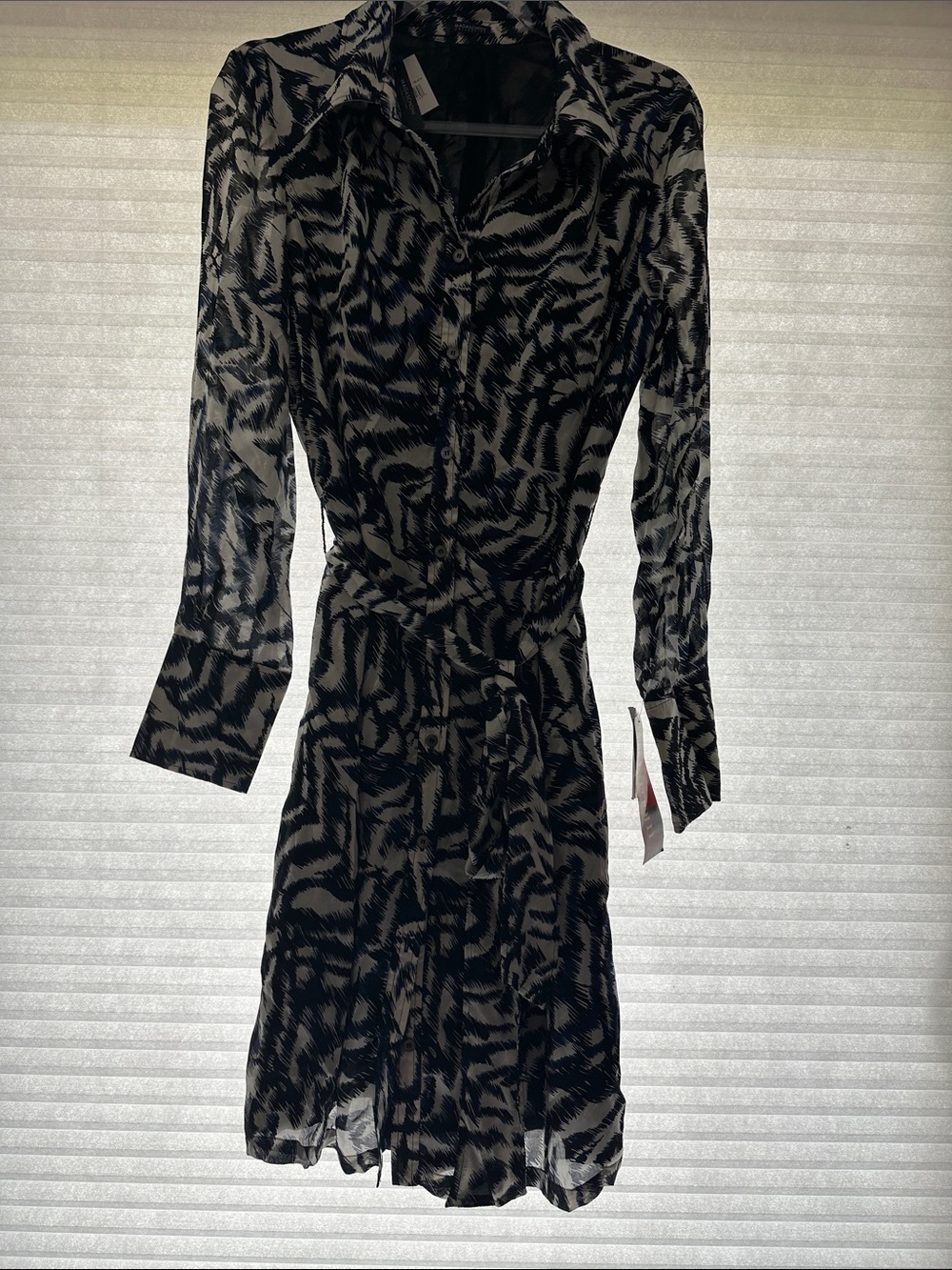 Magaschoni 
Black & White Printed Shirt Dress